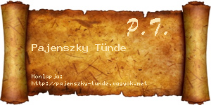 Pajenszky Tünde névjegykártya
